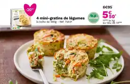 Picard 4 mini-gratins de légumes offre