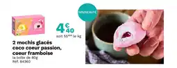 Picard 2 mochis glacés coco coeur passion, coeur framboise offre