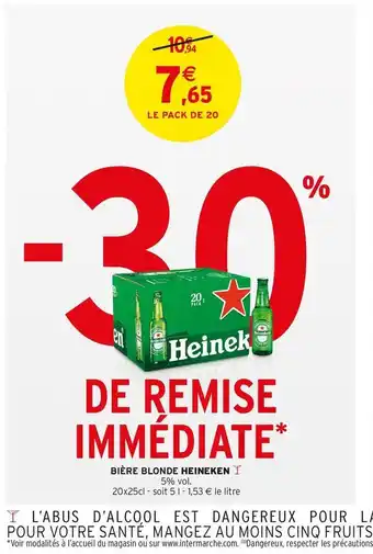 Intermarché BIÈRE BLONDE offre