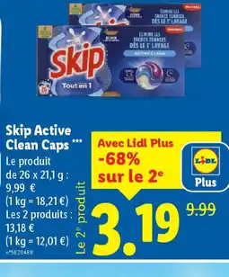 Lidl SKIP Active Clean Caps offre
