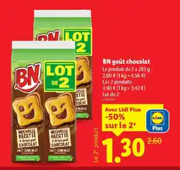 Lidl BN goût chocolat offre