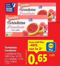Lidl Tartelettes framboise offre