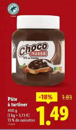 Lidl Pâte à tartiner offre