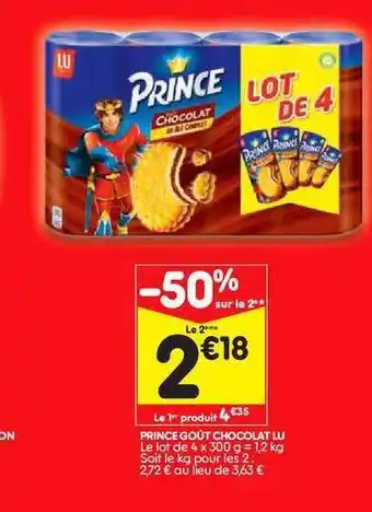 Leader Price Prince Gout Chocolat LU offre
