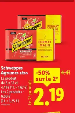 Lidl SCHWEPPESAgrumes zéro offre