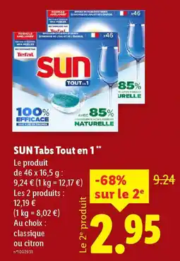 Lidl SUN Tabs Tout en 1 offre
