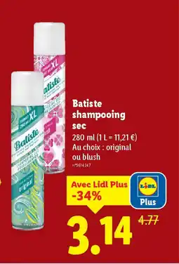 Lidl BATISTE shampooing sec offre