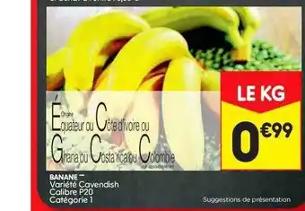 Leader Price Banane offre