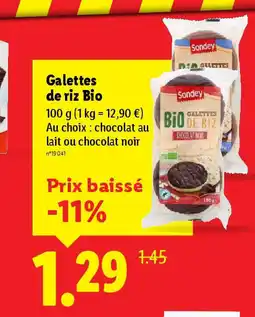 Lidl Galettes de riz Bio offre