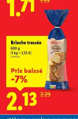 Lidl Brioche tressée offre