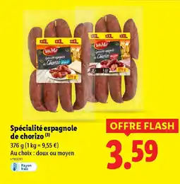 Lidl Spécialité espagnole de chorizo offre