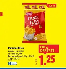 Lidl Pommes frites offre
