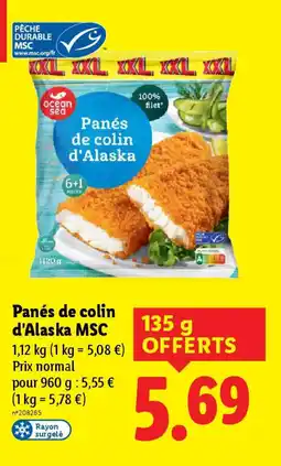 Lidl Panés de colin d'Alaska MSC offre