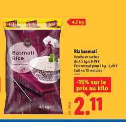 Lidl Riz basmati offre