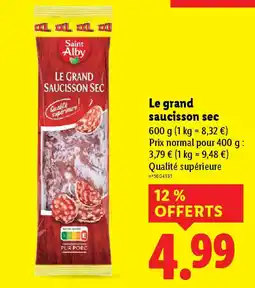 Lidl Le grand saucisson sec offre