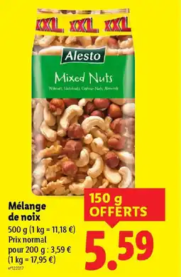 Lidl Mélange de noix offre