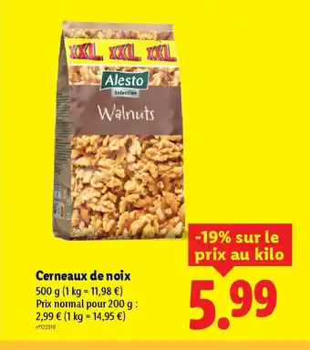 Lidl Cerneaux de noix offre