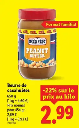 Lidl Beurre de cacahuètes offre