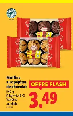 Lidl Muffins aux pépites de chocolat offre