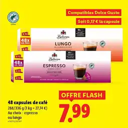 Lidl 48 capsules de café offre