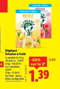 Lidl Eléphant infusion à froid offre