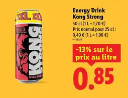 Lidl KONG STRONG Energy Drink offre