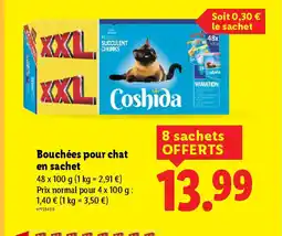 Lidl Bouchées pour chat en sachet offre