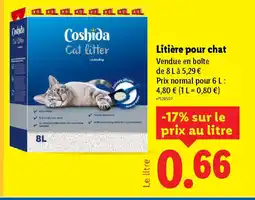 Lidl Litière pour chat offre