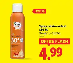 Lidl Spray solaire enfant SPF 50 offre