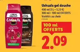 Lidl Ushuaïa gel douche offre