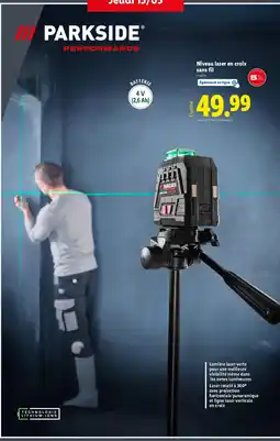 Lidl PARKSIDE Niveau laser en croix sans fil offre