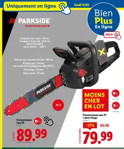 Lidl PARKSIDE Tronçonneuse sans fil offre