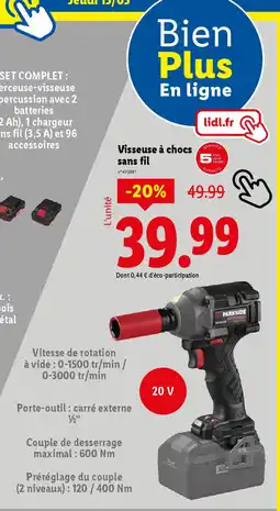 Lidl Visseuse Ă chocs offre