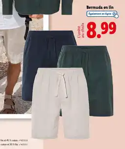Lidl Bermuda en lin offre