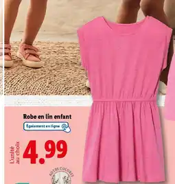 Lidl Robe en lin enfant offre