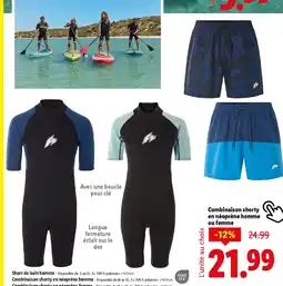 Lidl Combinaison shorty en néoprène homme ou femme offre