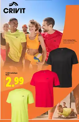 Lidl CRIVIT T-shirt technique Basic offre