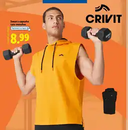 Lidl CRIVIT Sweat à capuche sans manches offre