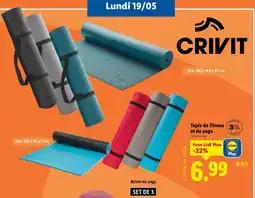 Lidl CRIVIT Tapis de fitness 3 et de yoga offre
