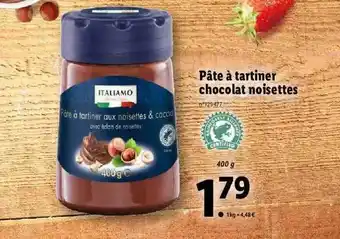 Lidl Pâte à Tartiner Chocolat Noisettes Italiamo offre