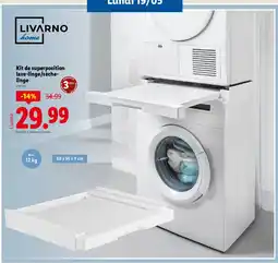 Lidl LIVARNO Kit de superposition lave-linge/sèche- linge offre