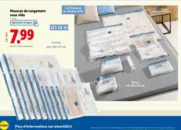 Lidl Housses de rangement sous vide offre