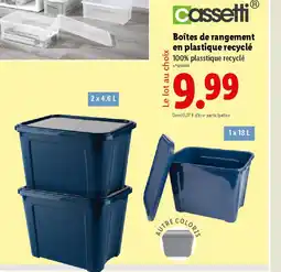 Lidl Boîtes de rangement en plastique recyclé 100% plasstique recyclé offre