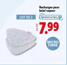 Lidl Recharges pour balai vapeur offre