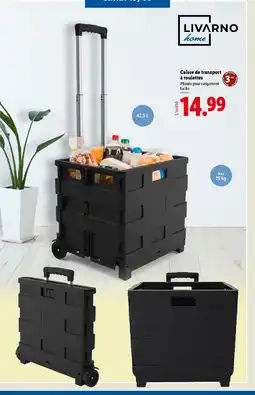 Lidl LIVARNO Caisse de transport à roulettes offre