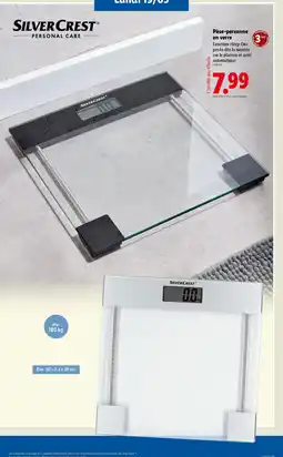 Lidl SILVERCREST Pèse-personne en verre offre