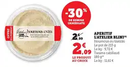 Bi1 Aperitif l'atelier blini offre