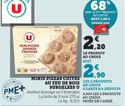 Bi1 Minis pizzas cuites au feu de bois surgelees u offre