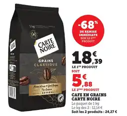 Bi1 Cafe en grains carte noire offre