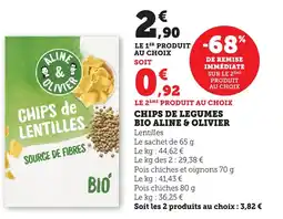 Bi1 Chips de legumes bio aline & olivier offre
